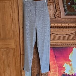 Athleta Brooklyn Ankle Pant Gray Check/Plaid  Size 10 Tall